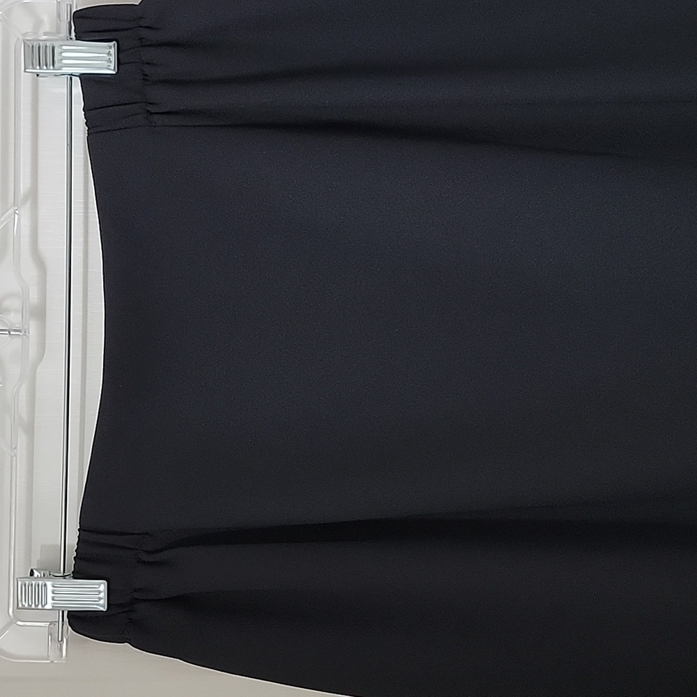 Criscione New York Size S Black Vintage Pencil Skirt Pleated Side Waist, Lined - Picture 2 of 10